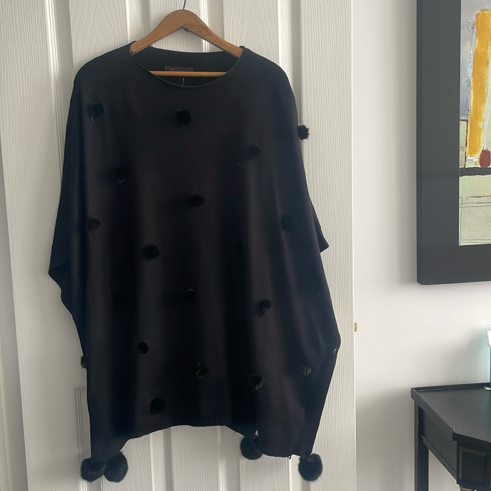 NWT black poncho